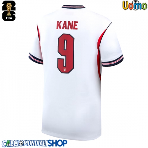 Maglie da calcio Inghilterra Harry Kane #9 Prima Maglia Mondiali 2026  Manica Corta